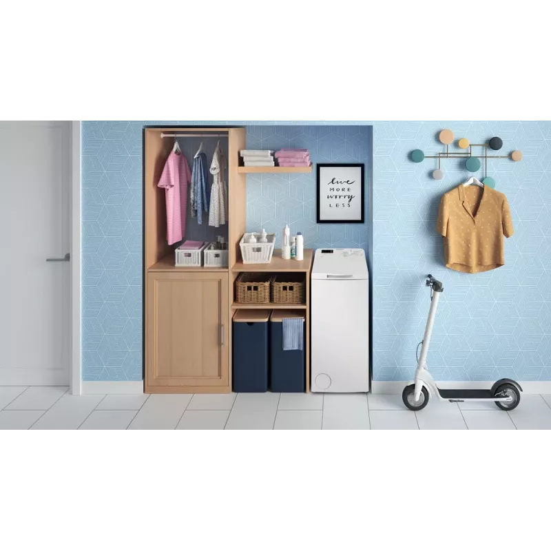 Indesit BTWS50400PLN pralka ładowana od góry, 5 kg, 1000 obr./min, biała, klasa energetyczna E