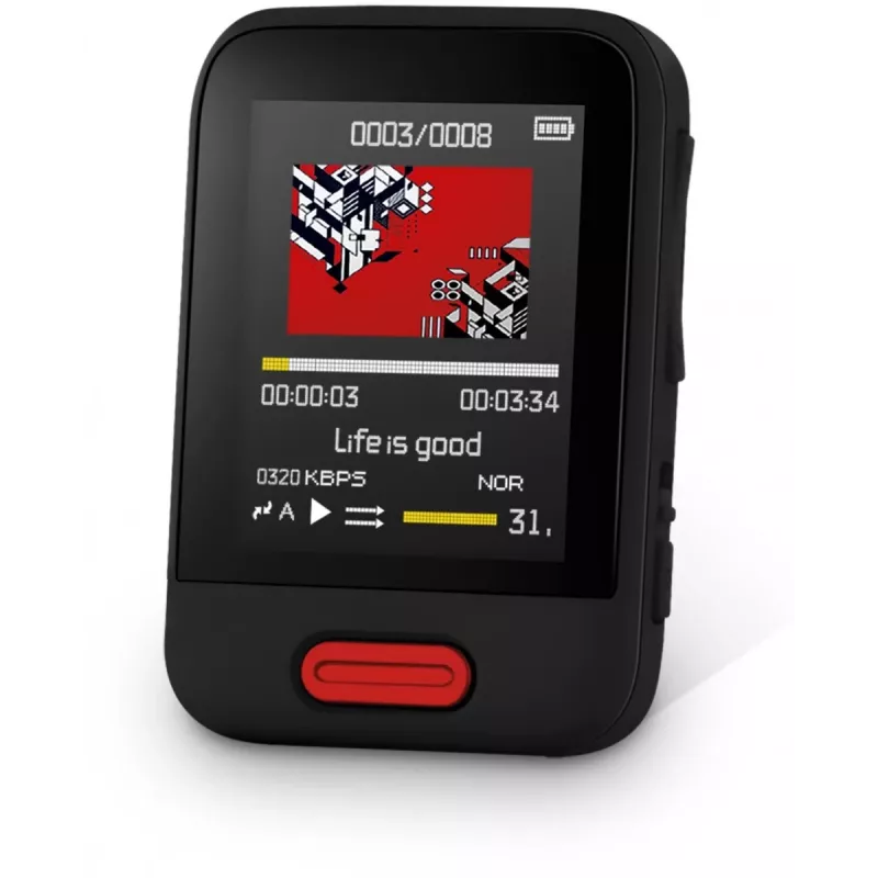 SENCOR SFP 7716BK Odtwarzacz MP3/MP4 16GB Czarny z Bluetooth, wyświetlacz 1,8 cala