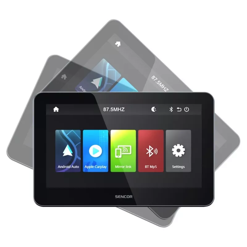 SENCOR SCT M760BWT 7 inch Bezprzewodowy CarPlay Android Auto 2-DIN Odbiornik multimedialny z wejściem na kamerę cofania