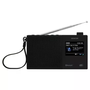 SENCOR SRD 7790B Radio DAB+ z FM, Bluetooth, USB, 2,4 cala LCD, akumulatorem