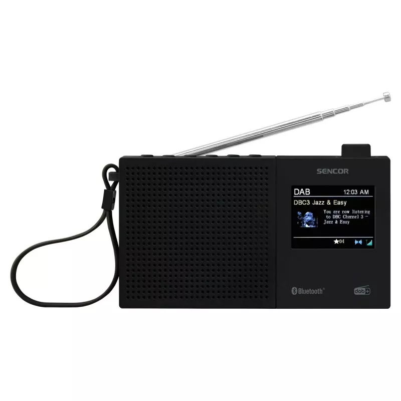 SENCOR SRD 7790B Radio DAB+ z FM, Bluetooth, USB, 2,4 cala LCD, akumulatorem
