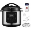 CONCEPT CK8001 Multicooker, 5L, 900W, 10 Programów, LED, Nieprzywierająca Ceramiczna Powłoka, Opóźniony Start, Podtrzymywanie Ciepła, Czarny/Srebrny