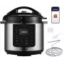 CONCEPT CK8001 Multicooker, 5L, 900W, 10 Programów, LED, Nieprzywierająca Ceramiczna Powłoka, Opóźniony Start, Podtrzymywanie Ciepła, Czarny/Srebrny