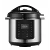 CONCEPT CK8001 Multicooker, 5L, 900W, 10 Programów, LED, Nieprzywierająca Ceramiczna Powłoka, Opóźniony Start, Podtrzymywanie Ciepła, Czarny/Srebrny