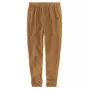 Carhartt Męskie spodnie dresowe jogger Hamilton Brown - 13 oz ciężka mieszanka bawełny i poliestru, regularny krój zwężane nogawki, elastyczna talia ze sznurkiem, ściągacze rib, kieszenie boczne i tylna, haftowane logo C