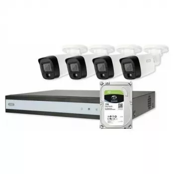 ABUS Security-Center TVVR33843T Kompletny zestaw z 4 analogowymi kamerami mini-tubowymi i rejestratorem