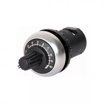 Eaton M22-R10K Potencjometr Element Przedni, 10 kOhm, Charakterystyka Liniowa, Jednoobrotowy, Montaż na Panelu Przednim, IP66/IP67/IP69K