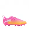 Puma Future 9 Play FG/AG Dziecięce Buty Piłkarskie Czarno-Biało-Różowe 36