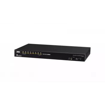 ATEN 8-portowy przełącznik KVM USB 2.0 4K HDMI z hubem USB 3.1, audio, do montażu w szafie RACK