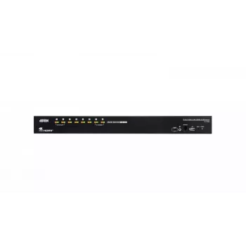 ATEN 8-portowy przełącznik KVM USB 2.0 4K HDMI z hubem USB 3.1, audio, do montażu w szafie RACK