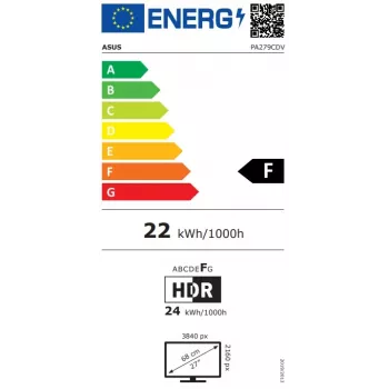 ASUS ProArt Display OLED PA279CDV 26,5 cala 4K UHD OLED Monitor z 120Hz, HDR, USB Hub, regulacją wysokości, czarno-srebrny