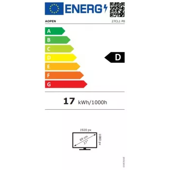 AOpen 27CL1P0bi 27 cali Full HD IPS Monitor z 100Hz, 1ms VRB, FreeSync, HDMI/DP, Czarny
