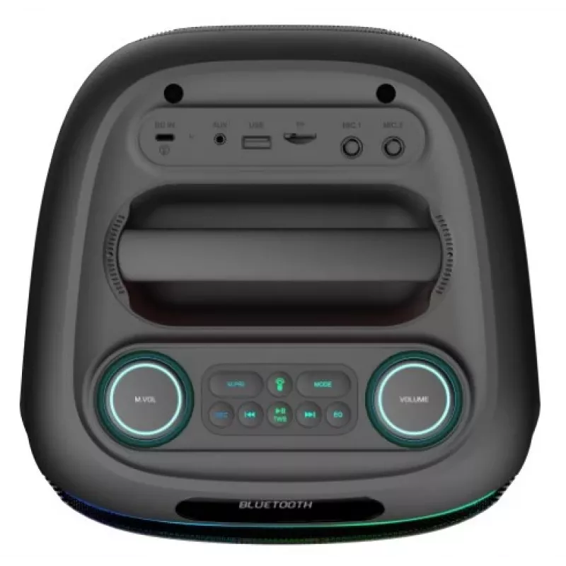 DENVER BPS-170 400W Bluetooth Głośnik Party z Oświetleniem RGB, TWS, Karaoke, Radio FM, Wejścia USB/SD/AUX/Mikrofon