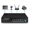 ESPERANZA 6-Portowy PoE+ Gigabit Switch 65W GOLIATH (4 porty PoE+, 2 uplinki, 12 Gbps, bez wentylatora, metalowy)