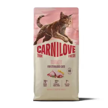 CARNILOVE TRUE FRESH Sucha karma dla kota z indykiem dla dorosłych kastrowanych wszystkich ras 400 g