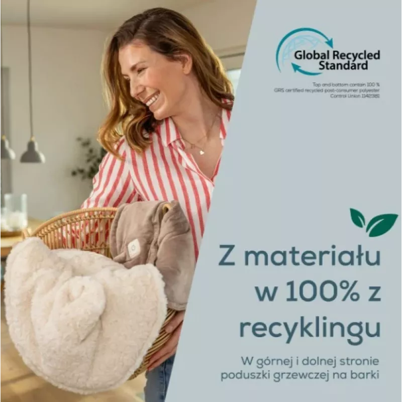 Beurer HK 165 Huggy Creme Poduszka grzewcza | 3 poziomy grzania, pranie w pralce, system bezpieczeństwa Beurer