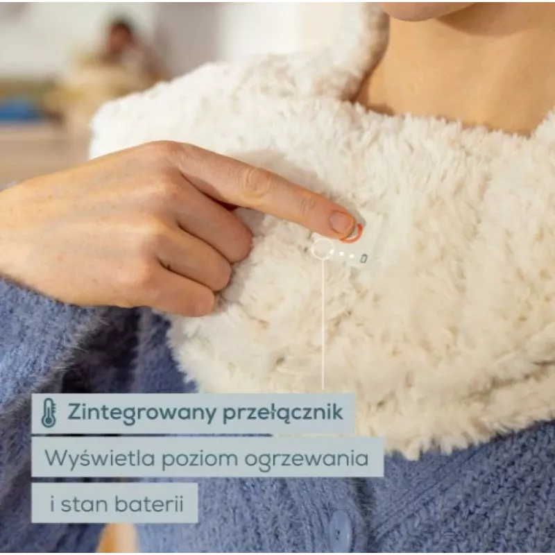 Beurer HK 165 Huggy Creme Poduszka grzewcza | 3 poziomy grzania, pranie w pralce, system bezpieczeństwa Beurer