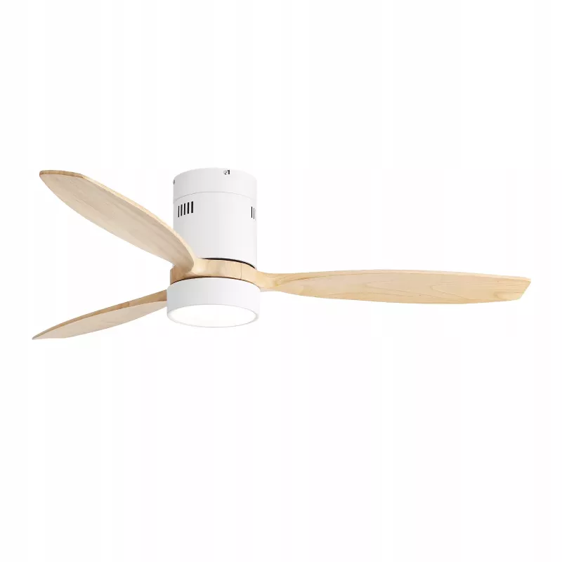 Extralink Nature Flow 52 Smart WiFi Wentylator sufitowy z drewnianymi łopatami, silnikiem DC, oświetleniem LED, sterowaniem aplikacją, 132 cm