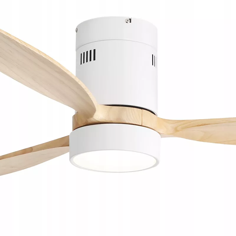 Extralink Nature Flow 52 Smart WiFi Wentylator sufitowy z drewnianymi łopatami, silnikiem DC, oświetleniem LED, sterowaniem aplikacją, 132 cm