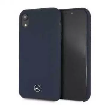 Mercedes-Benz Apple iPhone XR Silikonowe etui Liquid Silicone Granatowe