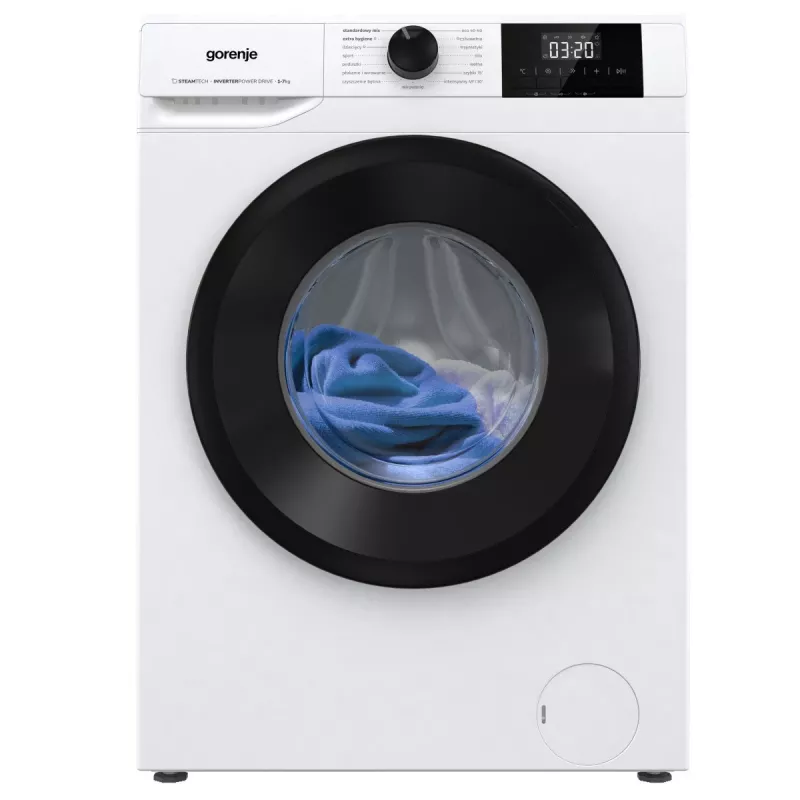 Pralka wolnostojąca Gorenje W3NGPI72SAS/PL 7 kg 1200 obr/min ładowana od przodu z technologią SteamTech i silnikiem inwerterowym PowerDrive