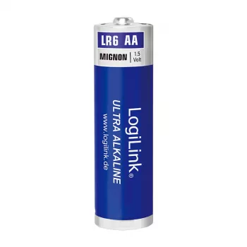 Baterie alkaliczne AA LogiLink Ultra Power, 8 szt. w folii termokurczliwej, 1,5 V LR6, 10-letni okres przydatności