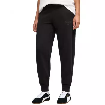 Puma ESS Script Comfort Spodnie damskie czarne zwężane (M)