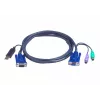 ATEN Intelligent KVM Cable 2L-5502UP - Kabel combo do klawiatury, wideo i myszy (KVM)