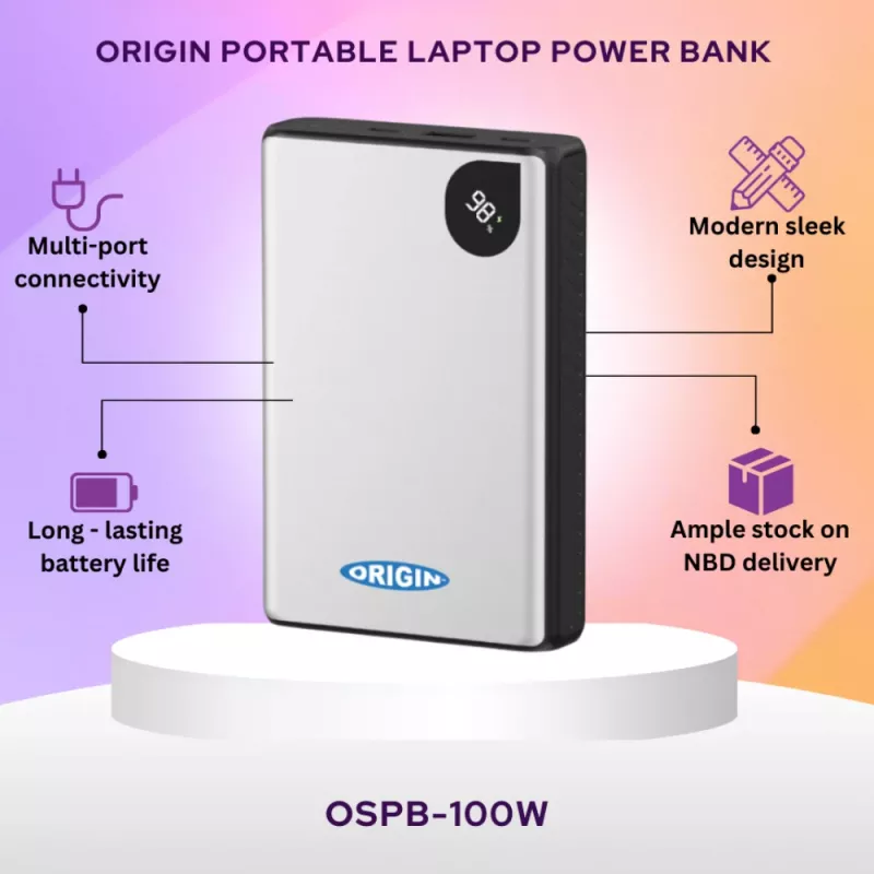 Origin Storage OSPB-100W 20000mAh 100W Power Bank - Czarny