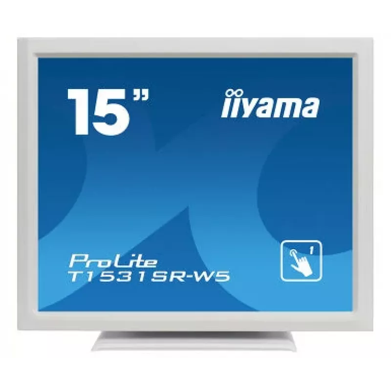 Iiyama ProLite T1531SR-W5 15 inch XGA 4:3 5-Wire Resistive Touchscreen LED Monitor, Biały