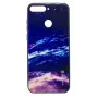 Evelatus Samsung Galaxy A7 (2018) Szklany Tylny Etui - Gwieździsta Noc