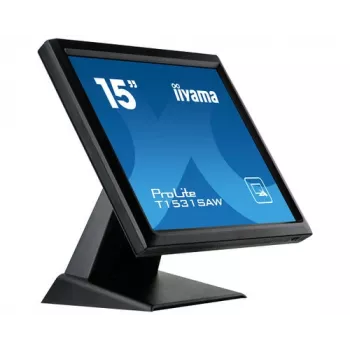 Iiyama ProLite T1531SAW-B5 15 calowy XGA rezystancyjny monitor dotykowy LED, 4:3, DVI-D/VGA, USB, głośniki, IP54 przód, VESA, czarny