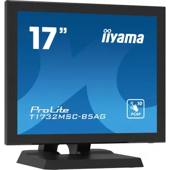 Iiyama ProLite T1732MSC-B5AG 17-calowy dotykowy monitor LED - 5:4 SXGA, pojemnościowy projekcyjny, 10-punktowy multi-touch, HDMI/DVI/VGA, USB, głośniki, czarny