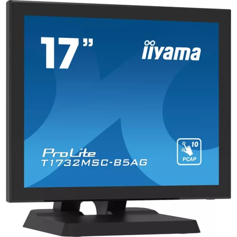 Iiyama ProLite T1732MSC-B5AG 17-calowy dotykowy monitor LED - 5:4 SXGA, pojemnościowy projekcyjny, 10-punktowy multi-touch, HDMI/DVI/VGA, USB, głośniki, czarny