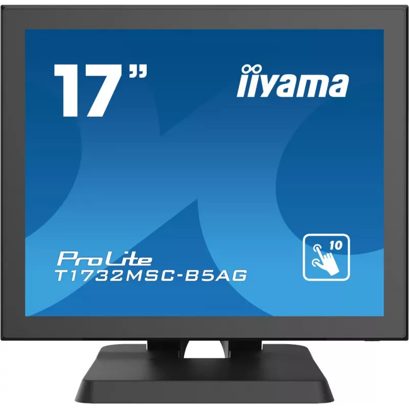 Iiyama ProLite T1732MSC-B5AG 17-calowy dotykowy monitor LED - 5:4 SXGA, pojemnościowy projekcyjny, 10-punktowy multi-touch, HDMI/DVI/VGA, USB, głośniki, czarny
