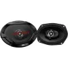 JVC CS-DR6932 6x9 cala 3-drożne głośniki współosiowe do samochodu, 500W mocy szczytowej, 70W RMS, woofer z miki węglowej, głośniki wysokotonowe PEI, 4 Ohm