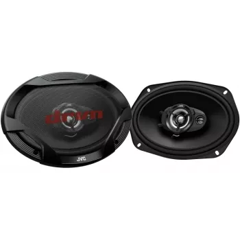 JVC CS-DR6932 6x9 cala 3-drożne głośniki współosiowe do samochodu, 500W mocy szczytowej, 70W RMS, woofer z miki węglowej, głośniki wysokotonowe PEI, 4 Ohm