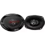 JVC CS-DR6932 6x9 cala 3-drożne głośniki współosiowe do samochodu, 500W mocy szczytowej, 70W RMS, woofer z miki węglowej, głośniki wysokotonowe PEI, 4 Ohm