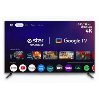 NO NAME LEDTV55A1T2 55-calowy QLED 4K UHD Smart TV z Dolby Vision IQ, HDR10+, Dolby Atmos, VIDAA U5.0, wbudowaną Alexą, bezramkową konstrukcją i trybem gry