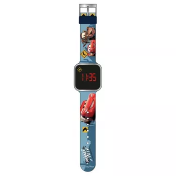 PULIO Zegarek dziecięcy cyfrowy z wyświetlaczem LED - Disney Pixar Cars, czerwony/czarny