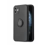 iLike Apple iPhone 13 Pro Max Silikonowe etui z uchwytem pierścieniowym, czarne