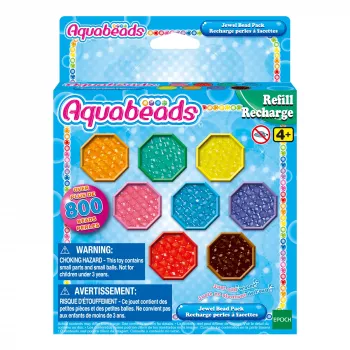 EPOCH Aquabeads Zestaw uzupełniający brokatowych koralików - 800 koralików w 8 kolorach
