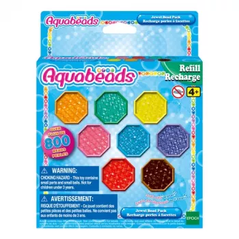 EPOCH Aquabeads Zestaw uzupełniający brokatowych koralików - 800 koralików w 8 kolorach