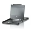 ATEN CL6708MW 19-calowy Full HD DVI-D 8-portowy konsola KVM LCD do montażu w szafie Rack, 1U, czarny