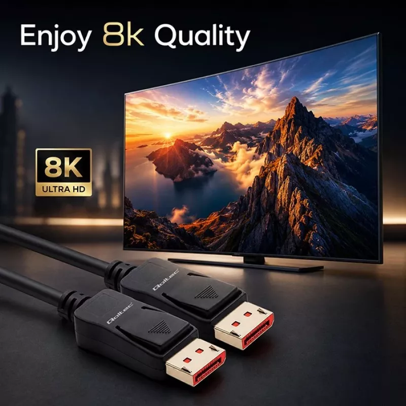 QOLTEC Kabel DisplayPort M/M v2.1 54G 0,5 m