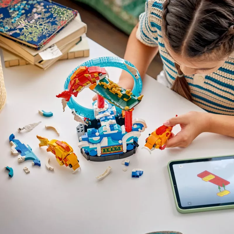 LEGO 80120 Zestaw konstrukcyjny Skaczący Karp Prosperity