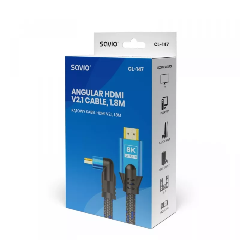 SAVIO CL-147 HDMI 2.1 Kabel 8K 48Gbps Ultra High Speed