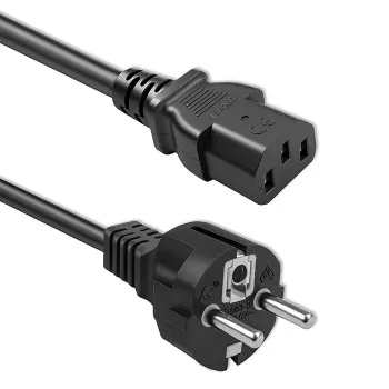 QOLTEC 54627 Przewód zasilający Schuko na IEC C13 3m 3x1mm² Czarny