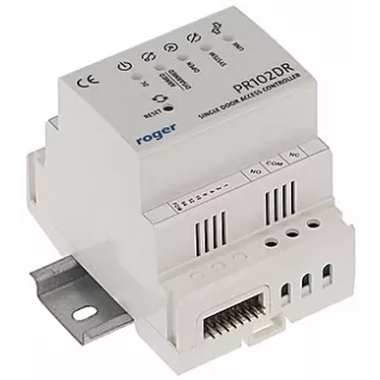 ROGER PR102DR Kontroler dostępu sieciowego — 2 drzwi, 4000 użytkowników, RS485, anty-passback