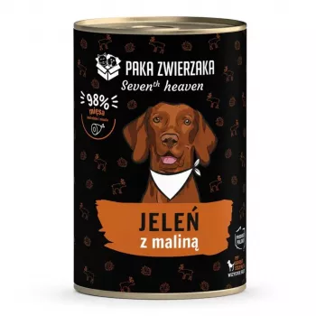Paka Zwierzaka Seventh Heaven Jeleń z Maliną 400g Mokra Karma dla Psa